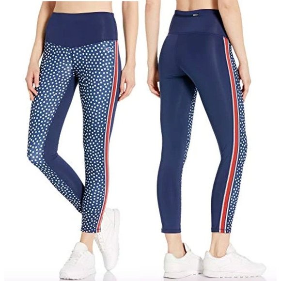 Champion Pants - Champion Women's Sport High-Rise Tight C Dot Print Scatter/Athletic Navy Small